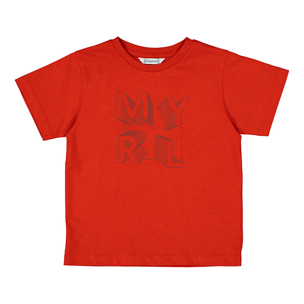 Cute Couture NEW SS25 Mayoral Boys T Shirt 170 Red/29