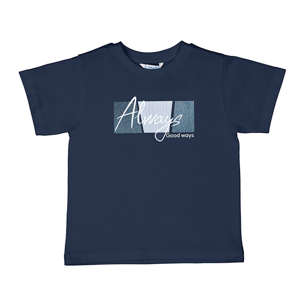 Cute Couture NEW SS25 Mayoral Boys T Shirt 3025 Midnight/95