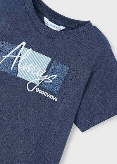 Cute Couture NEW SS25 Mayoral Boys T Shirt 3025 Midnight/95