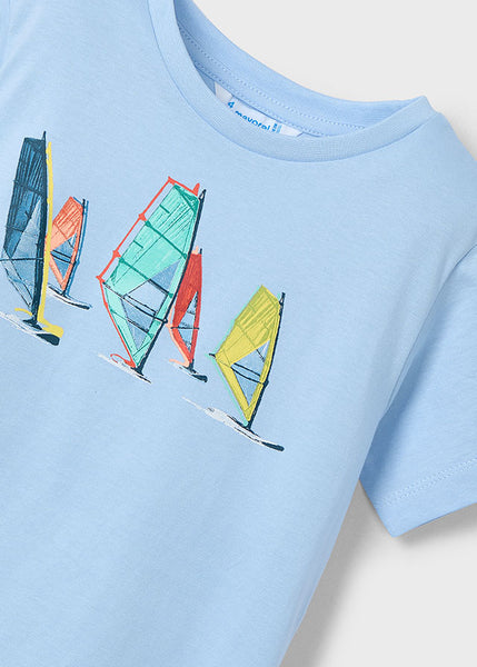 cute couture NEW SS25 Mayoral Boys T Shirt 3049 Sky Blue