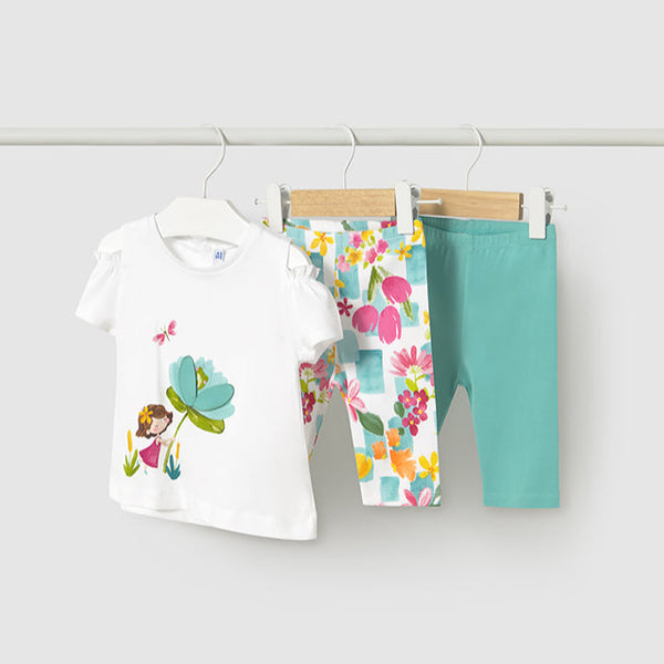 cute couture NEW SS25 Mayoral Girls 3 Piece Leggings Set 1740 Agate/42