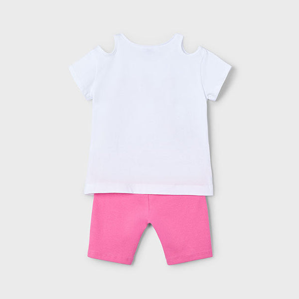 Cute Couture NEW SS25 Mayoral Girls Cycling Shorts Set 3708 Camellia/67