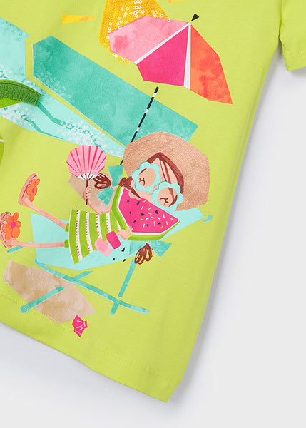 Cute Couture NEW SS25 Mayoral Girls Dress 3963 Citrus/54