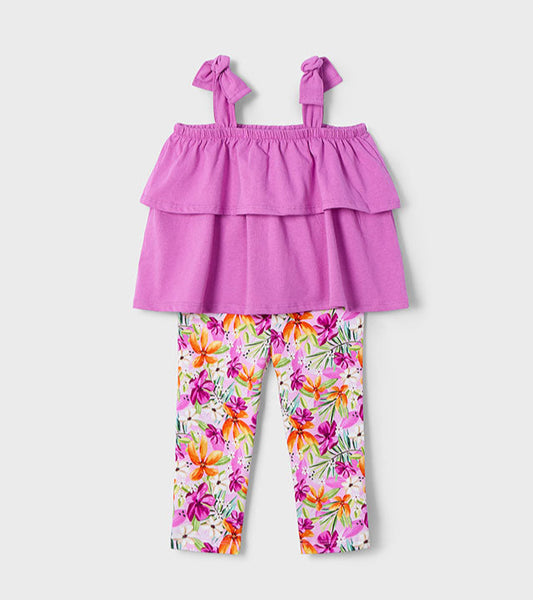 cute couture NEW SS25 Mayoral Girls Leggings Set 3710 Orchid/70