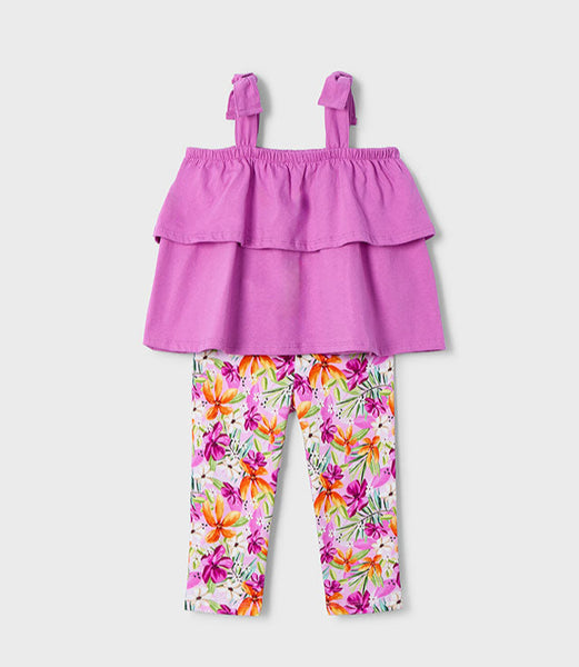 Cute Couture NEW SS25 Mayoral Girls Leggings Set 3710 Orchid/70