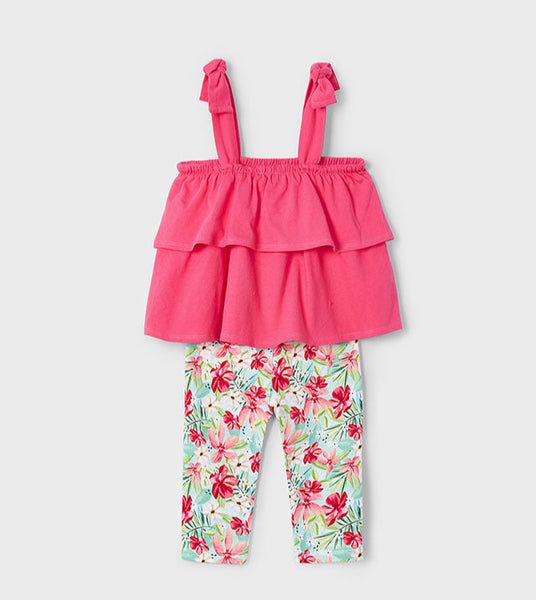 Cute Couture NEW SS25 Mayoral Girls Leggings Set 3710 Peony/69