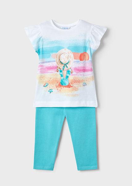 cute couture NEW SS25 Mayoral Girls Leggings Set 3711 Agate/74