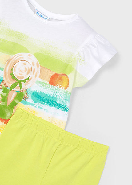 Cute Couture NEW SS25 Mayoral Girls Leggings Set 3711 Citrus/75