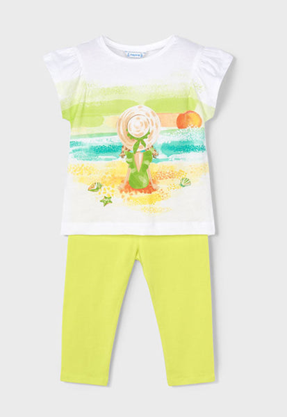 cute couture NEW SS25 Mayoral Girls Leggings Set 3711 Citrus/75