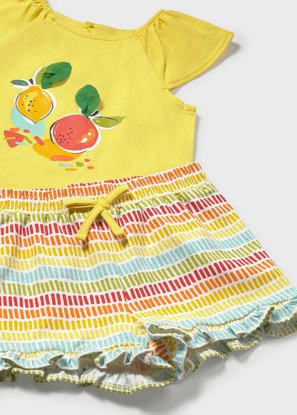 Cute Couture NEW SS25 Mayoral Girls Shorts Set 1233 Yellow/90
