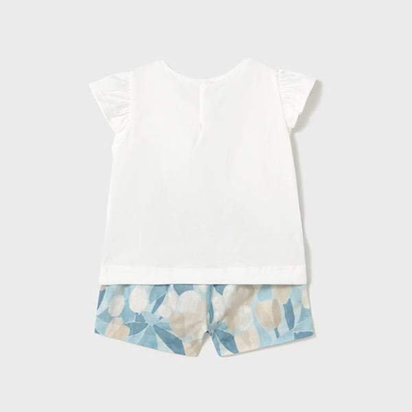 Cute Couture NEW SS25 Mayoral Girls Shorts Set 1237 Sky/14