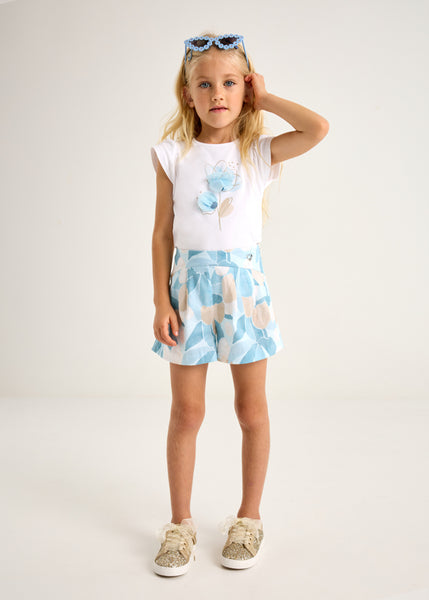 Cute Couture NEW SS25 Mayoral Girls Shorts Set 3002/3905 Blue 52/22