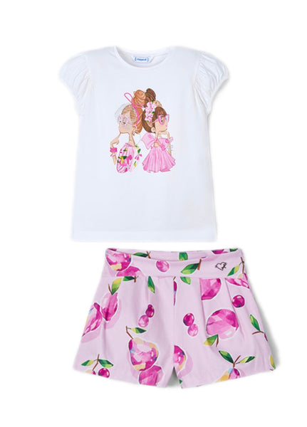 Cute Couture NEW SS25 Mayoral Girls Shorts Set 3003/3905 Mauve 58/20