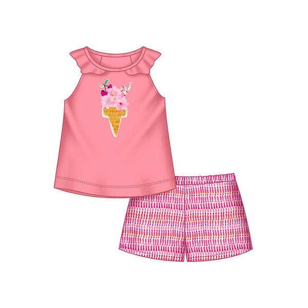 Cute Couture NEW SS25 Mayoral Girls Shorts Set 3214 Camellia/67