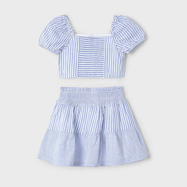 Cute Couture NEW SS25 Mayoral Girls Skirt Set 3945 Indigo/31
