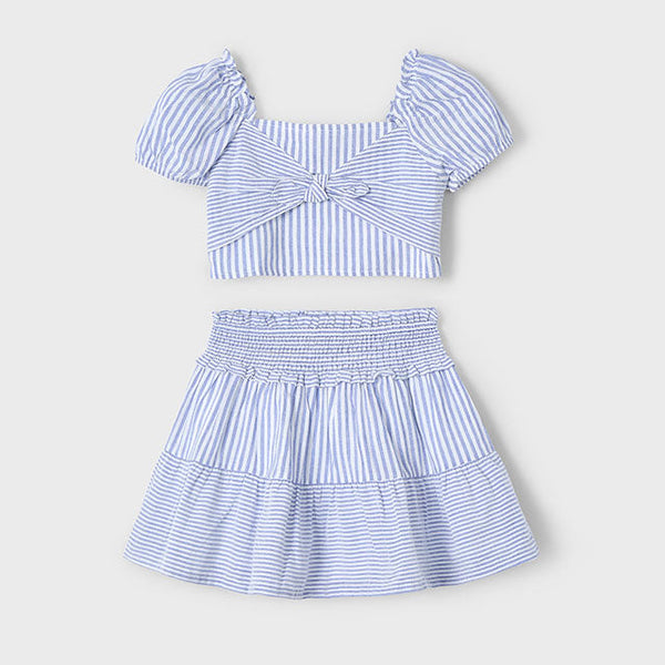 Cute Couture NEW SS25 Mayoral Girls Skirt Set 3945 Indigo/31