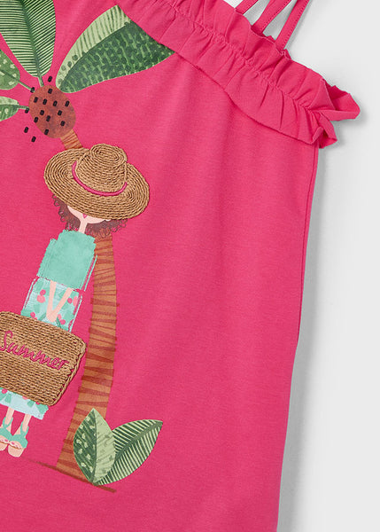 Cute Couture NEW SS25 Mayoral Girls Sun Dress 3937 Peony/65