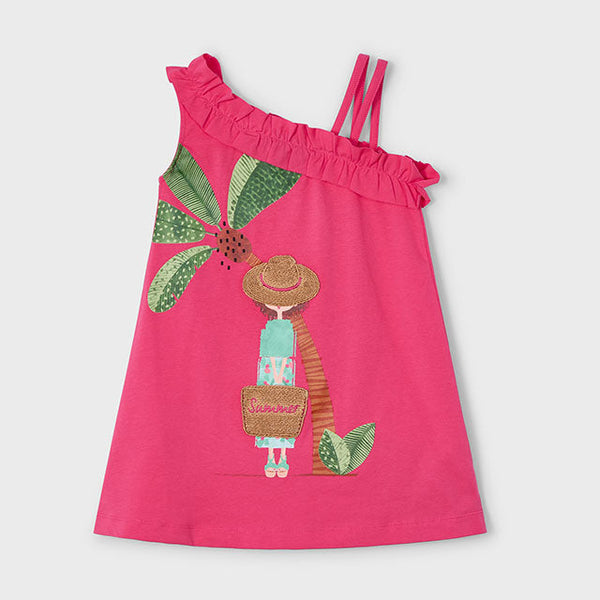 cute couture NEW SS25 Mayoral Girls Sun Dress 3937 Peony/65