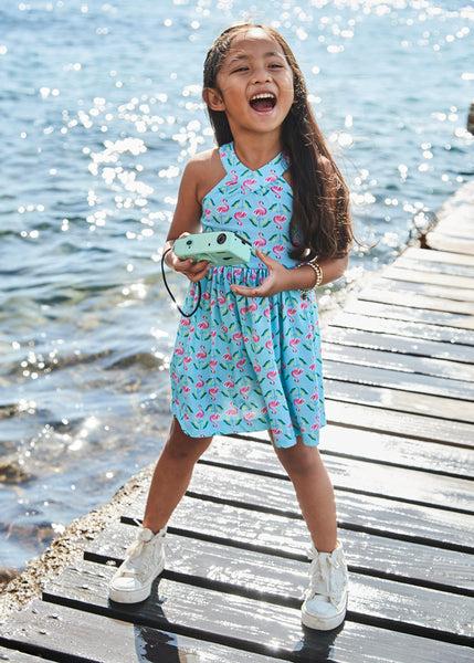 cute couture NEW SS25 Mayoral Girls Sun Dress 3938 Flamingos/39