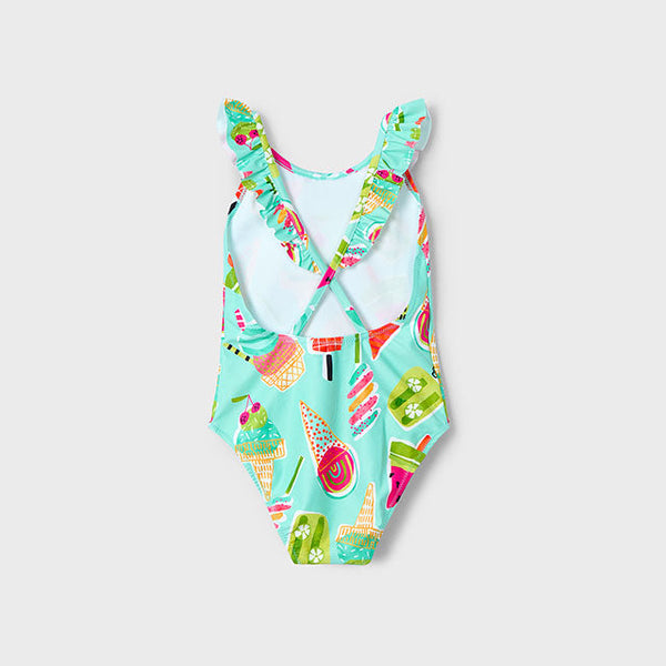 Cute Couture NEW SS25 Mayoral Girls Swimsuit 3719 Aqua/84