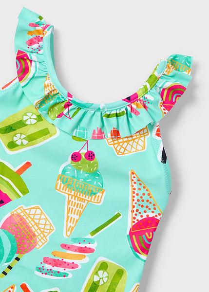 Cute Couture NEW SS25 Mayoral Girls Swimsuit 3719 Aqua/84