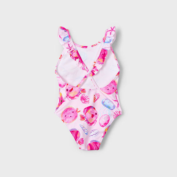 Cute Couture NEW SS25 Mayoral Girls Swimsuit 3719 Magenta/85