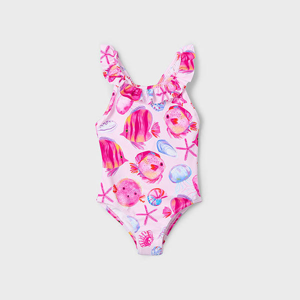 cute couture NEW SS25 Mayoral Girls Swimsuit 3719 Magenta/85
