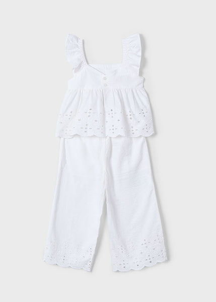 Cute Couture NEW SS25 Mayoral Girls Trouser Outfit 3561 White/50