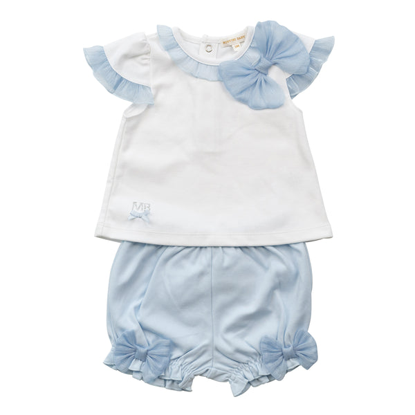 cute couture NEW SS25 Mintini Bloomer Set white/Blue MB6494