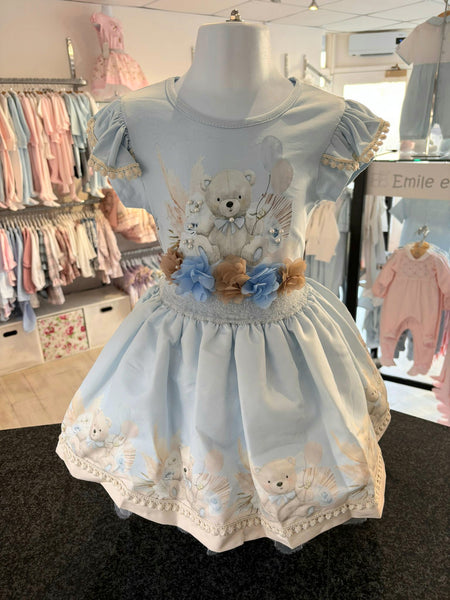 cute couture NEW SS25 Neon kid Teddy Skirt Set BLUE