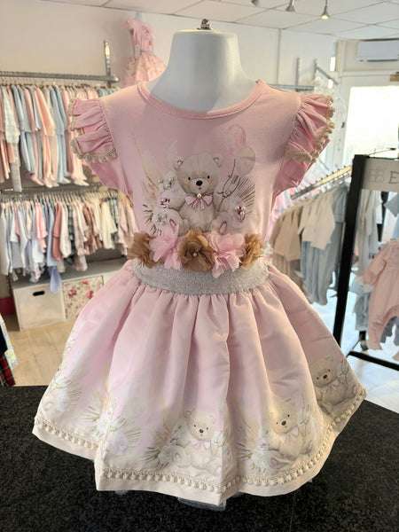 cute couture NEW SS25 Neon kid Teddy Skirt Set PINK
