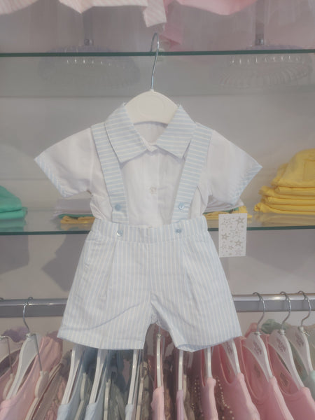cute couture NEW SS25 Spanish Boys Outfit Blue Striped