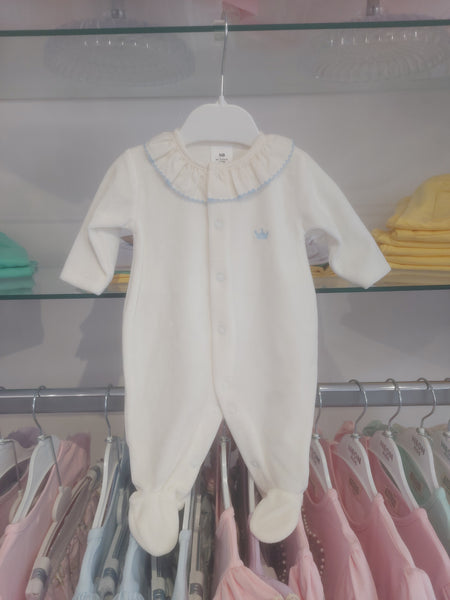 cute couture NEW SS25 Spanish crown Babygrow cream/blue 23107