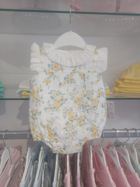 cute couture NEW SS25 Spanish Floral Romper Yellow Sg21