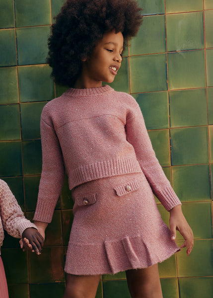 Cute Couture PRE ORDER - NEW AW25 Abel & Lula Girls Knit Skirt Set 5543 Pink