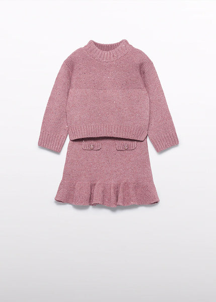 Cute Couture PRE ORDER - NEW AW25 Abel & Lula Girls Knit Skirt Set 5543 Pink