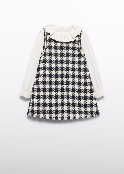 Cute Couture PRE ORDER - NEW AW25 Abel & Lula Girls Tweed Dress 5526 Black