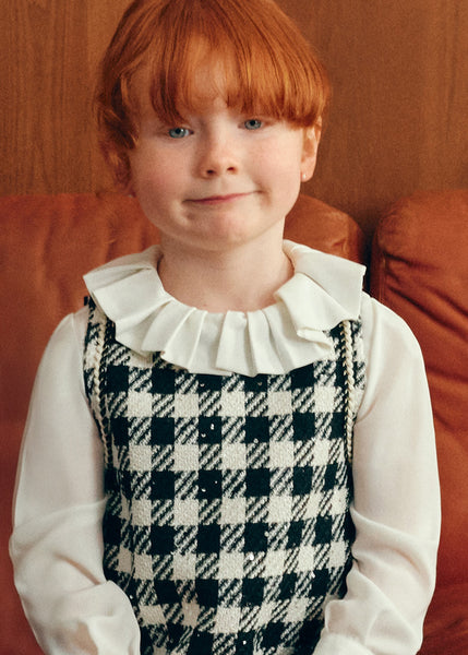 Cute Couture PRE ORDER - NEW AW25 Abel & Lula Girls Tweed Dress 5526 Black