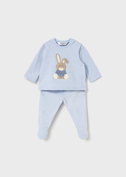 cute couture PRE ORDER - NEW AW25 Mayoral Baby Boys Bunny Outfit 2566 Sky 77