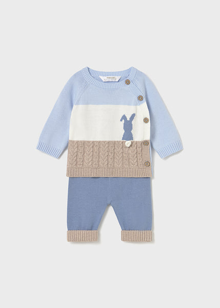 cute couture PRE ORDER - NEW AW25 Mayoral Baby Boys Knitted Bunny Outfit 2569 Cloud 24