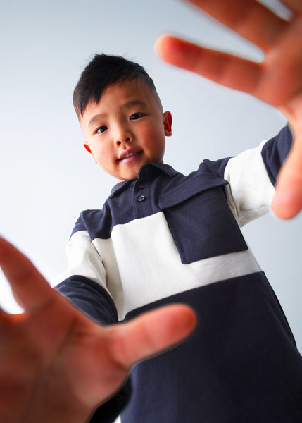 Cute Couture PRE ORDER - NEW AW25 Mayoral Boys Block Colour Polo Top 4121 Navy 19