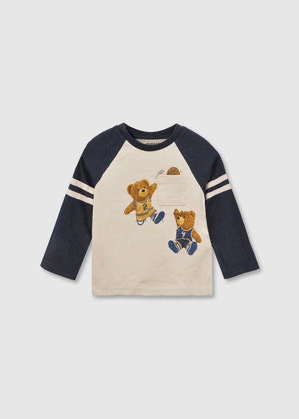 Cute Couture PRE ORDER - NEW AW25 Mayoral Boys Teddy Bear T Shirt 2059 Night 87