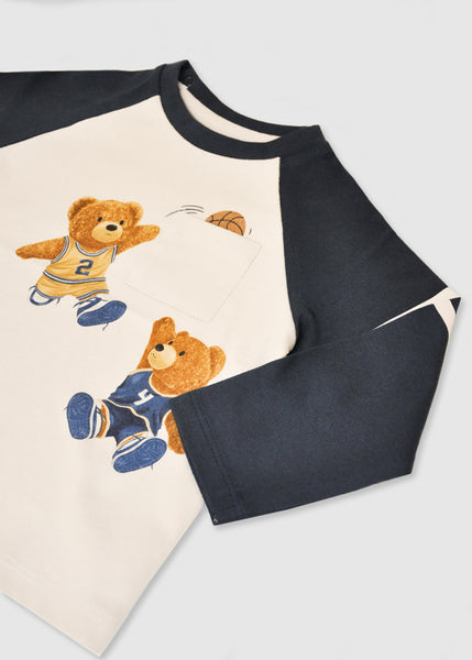 Cute Couture PRE ORDER - NEW AW25 Mayoral Boys Teddy Bear T Shirt 2059 Night 87