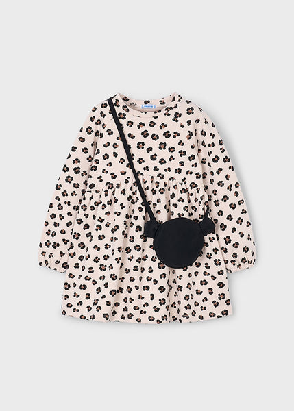 Cute Couture PRE ORDER - NEW AW25 Mayoral Girls Dress With Bag 4926 Sand 55