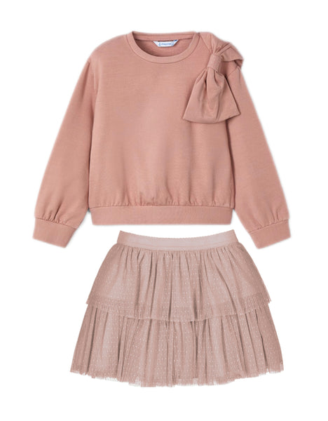 cute couture PRE ORDER - NEW AW25 Mayoral Girls Tulle Skirt Set 4434/4906 Pink 27/27
