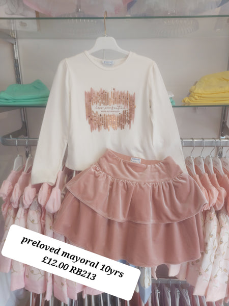 cute couture PRELOVED Mayoral Skirt Set 10yrs RB213