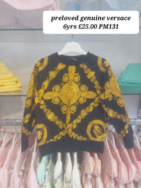 cute couture PRELOVED Preloved Boys Genuine Versace Jumper 6yrs PM131