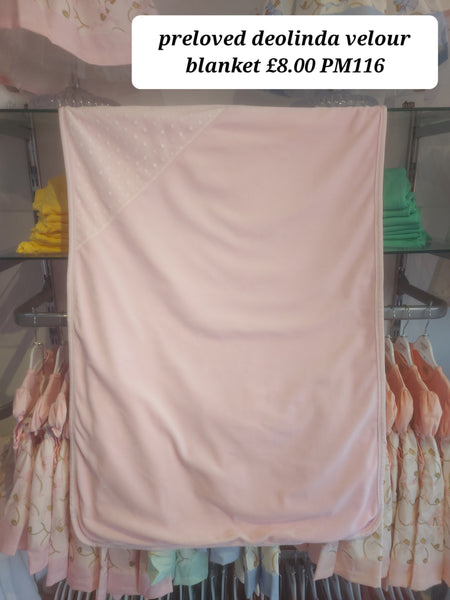 cute couture PRELOVED Preloved Deolinda pink velour Blanket PM116