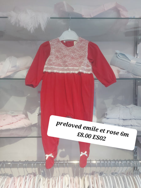cute couture PRELOVED Preloved Emile et Rose Babygrow 6m ES02