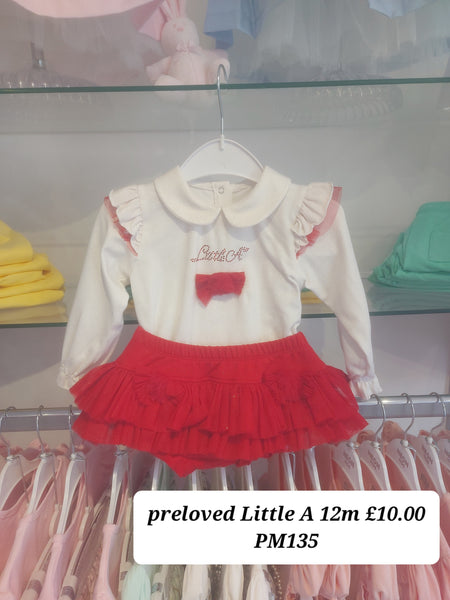 cute couture PRELOVED Preloved Little A Outfit 12m PM135